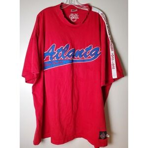 Vintage Atlanta Black Crackers Negro League Baseball Museum Shirt Red White Blue